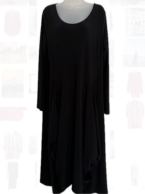 Sympli Black Draped dress